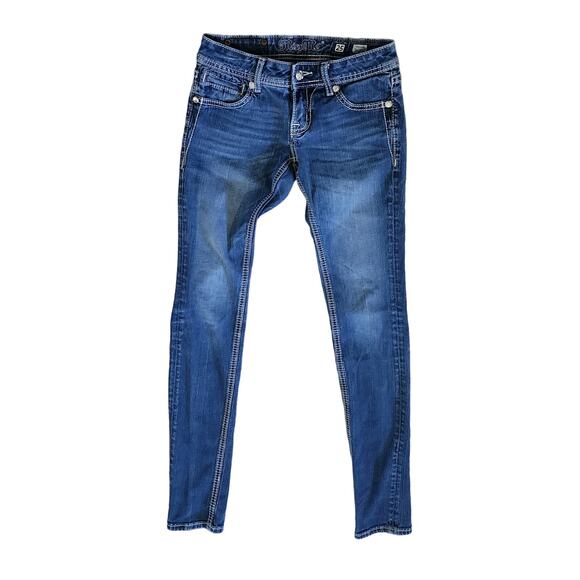 Miss Me Women JP5109G rhinestone studs embroidered distressed Jeggins size 25 EU - Picture 2 of 12